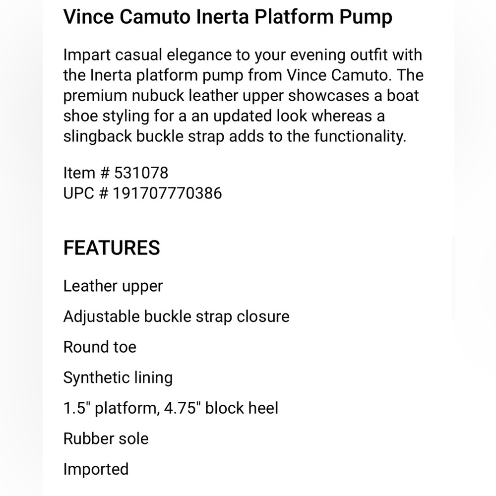 🍀Vince Camuto platform pump - Picture 2 of 6